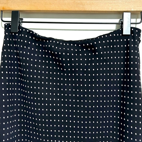 Vintage B&W Polka Dot Midi Skirt - Picture 3 of 4